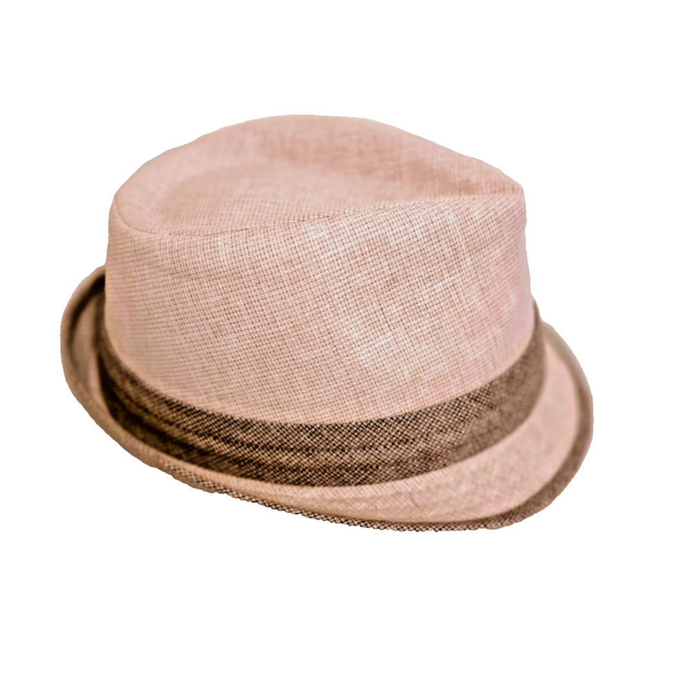 Vintage Milani Cream Color Fedora Hat Cream with Brown band L/XL
